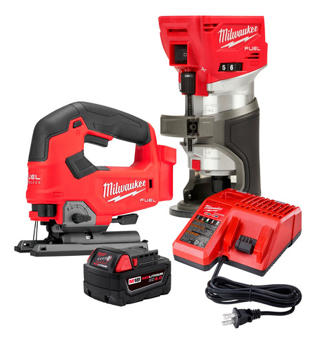 Combo Caladora 2737-20 M18 + Router 2723-20 M18 Milwaukee