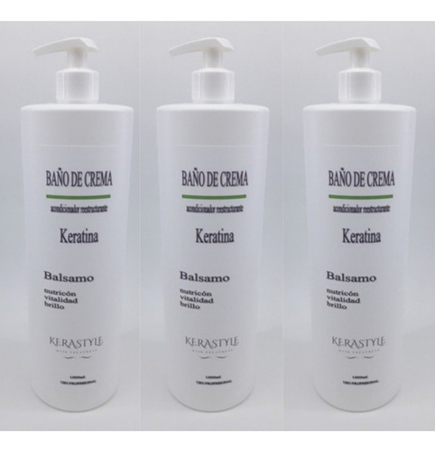 3x2 Baño De Crema De Keratina 1litro 