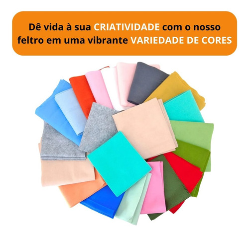 Feltro Liso Santa Fé 1m X 1,40m Escolha Sua Cor