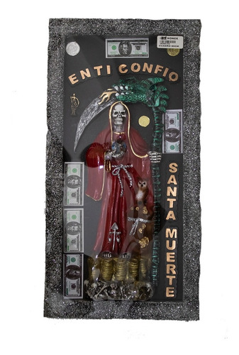 Cuadro 3d Santa Muerte Imagen Resina, Abundancia/protección