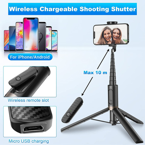 Tonof 60 Cell Selfie Stick Trípode, Smartphone TriPod Stand