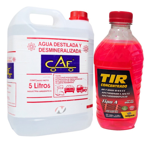 Refrigerante Tir 1l + Agua Destilada 5l 