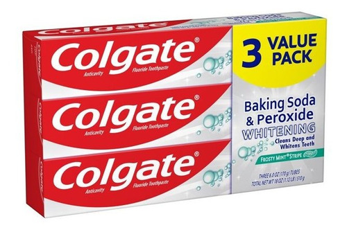 Colgate Pasta Dental Baking Soda Peroxide Whitening 3pack