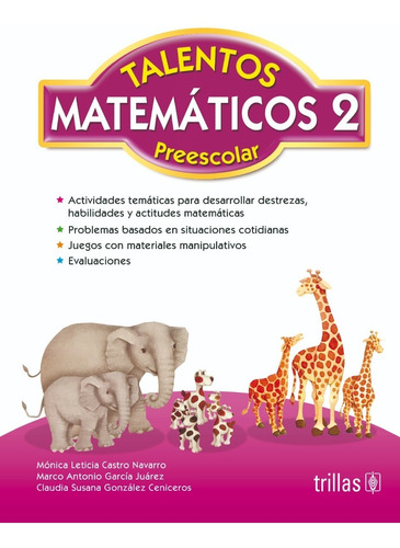Talento Matemático Preescolar 2 Editorial Trillas 