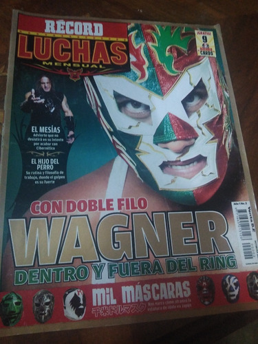 Dr. Wagner En Portada Revista Récord Luchas Mensual Año-2008