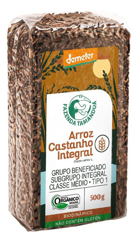 Kit 3x: Arroz Castanho Integral Orgânico Fazenda Tamanduá