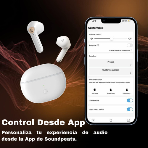 Audífonos Bluetooth Soundpeats Air3 Deluxe Hs Blanco Soporte del Codec LDAC