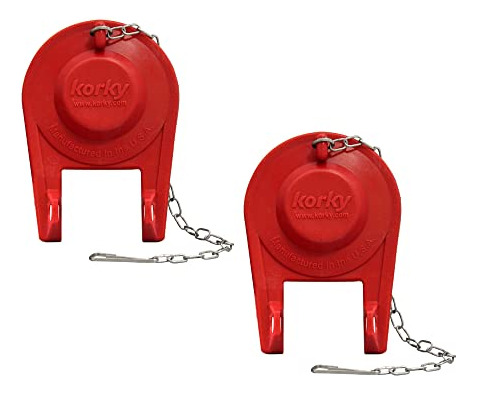 Korky 100bp 100 Flapper Wc, 2 Pack, Rojo