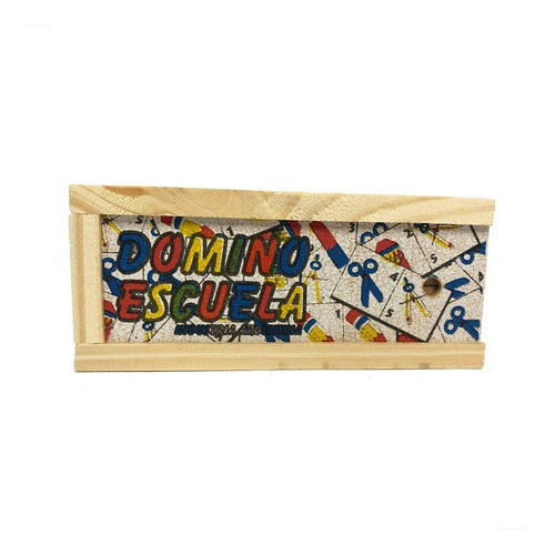 Imagen 2 de 6 de Domino De Madera Infantil - Juegos De Mesa Didacticos !