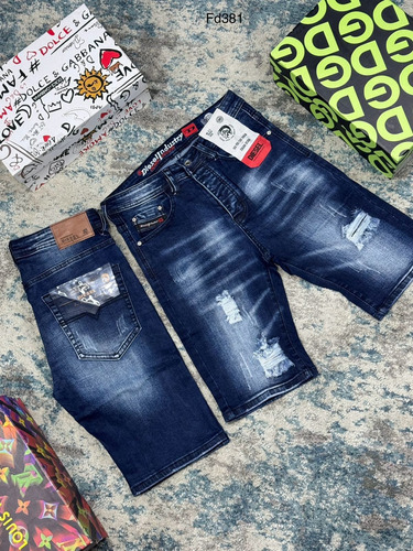 Bermuda Mochos Jeans Diesel Hombre 