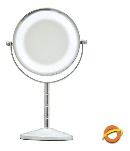 Espejo Doble Luz Led 5 X Aumento Maquillaje Cuidado Personal