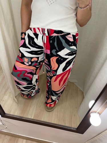 Imagen 3 de 4 de Pantalon Palazzo Estampado Mujer The Big Shop