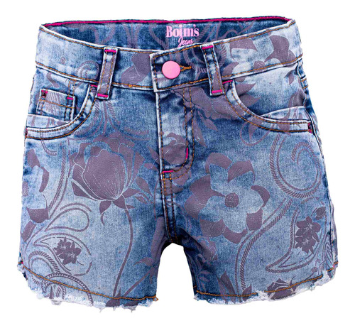 Shorts Jeans Estampado 