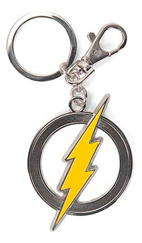 Chaveiro De Metal Flash Logo Liga Da Justiça Dc Comics