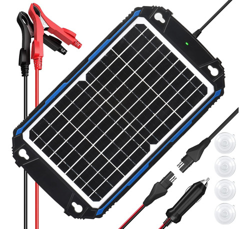 Cargador Y Mantenedor De Bateria Solar Impermeable De 12 W Y
