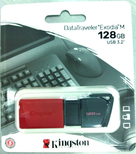 Pendrive 128 Gb Usb 3.2 Kingston Alta Velocidad Compatible 