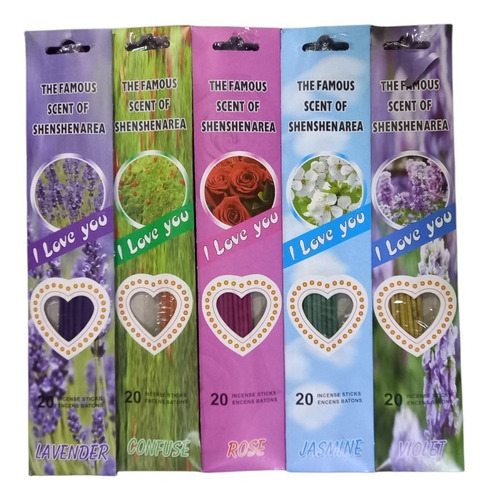 Pack 100 Inciensos Aromas Surtidos 25cm Cada Uno