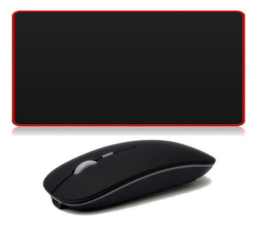 Kit Mouse Pad Gamer E Mouse Sem Fio Recarregável 