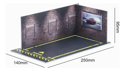 2x 1:24 Modelo De Carro Estacionamento Parede Laranja
