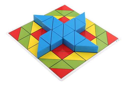 Rompecabezas Triangular Con Forma De Bloque De Madera Para N