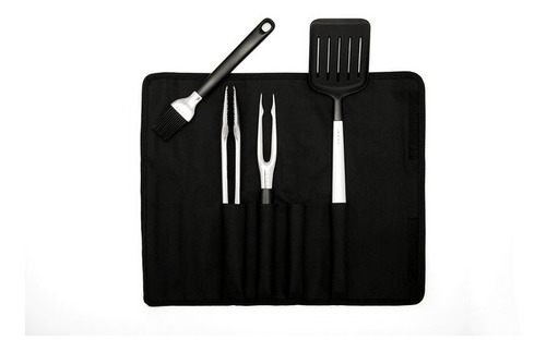 Imagen 2 de 10 de Set Utensilios Parrilla Cobb Pinza Tenedor Espatula Pincel