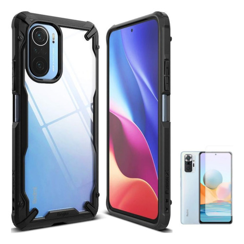 Case Ringke Fusion X Para Xiaomi Poco F3 / Mi 11i + Vidrio