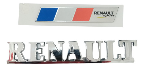 Emblema Renault Y Plaqueta Renault Sport De Lujo Autoadhesiv