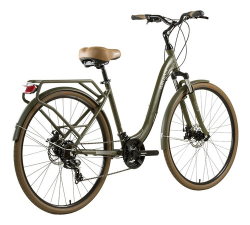 Bicicleta Aro 700 Urban Id Tam18 21v Verde Oliva