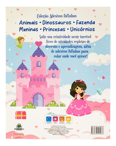 Adesivos Fofinhos: Princesas, De Brijbasi. Editora Brasileitura, Capa Mole Em Português, 2023