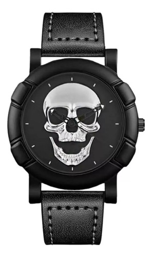 Kit Relógio Caveira Esportivo  Skull Watch+ Pulseira E Colar
