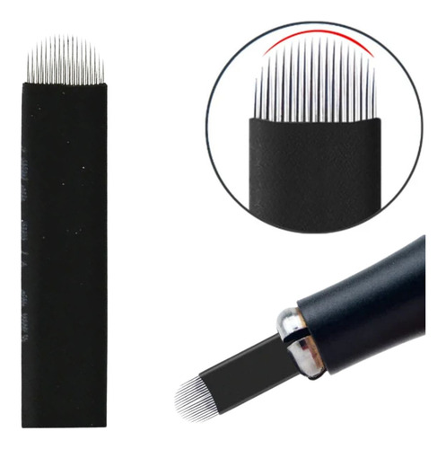 Lâminas Flex U 0.18mm Para Tebori Microblading - 10 Unidade