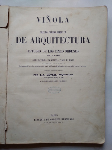 Viñola Tratado Práctico Elemental De Arquitectura Ilustrado (Usado)