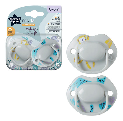 Chupete Moda 0 A 6 M Pack X 2 Tomme Tippee Color Blanco Período De Edad 0-6 Meses