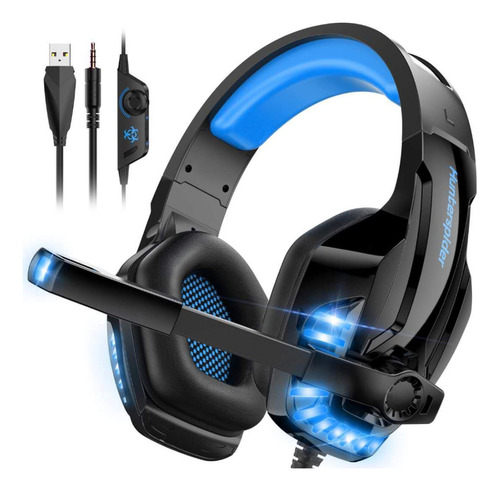   Hunterspider Gamer V6 Con Luz Led Color Negro