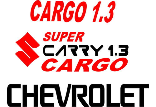 Kit De Calcomania Super Carry 1.3 Rotulado