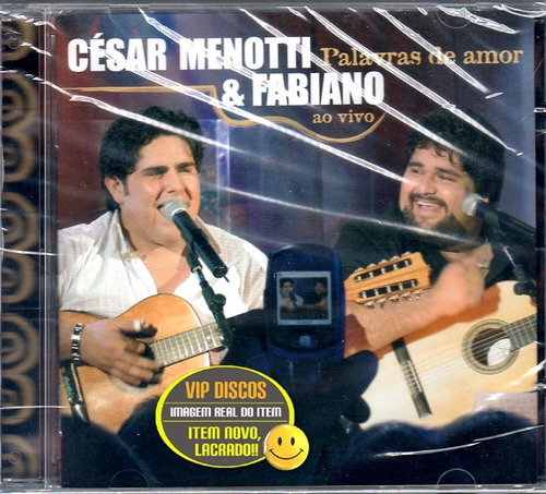 Cd Cesar Menotti E Fabiano Palavras De Amor Ao Vivo Lacrado