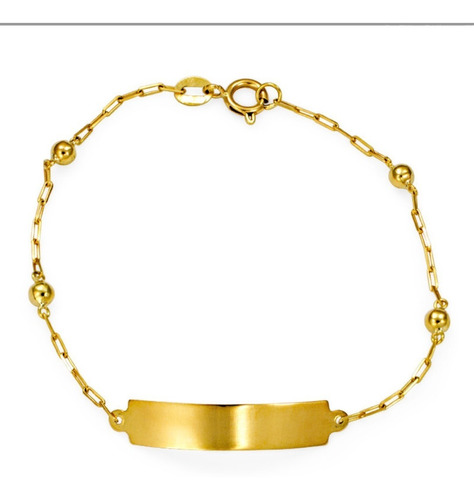 Pulseira De Ouro 18k Infantil, Bebe, + Gravacao Do Nome 