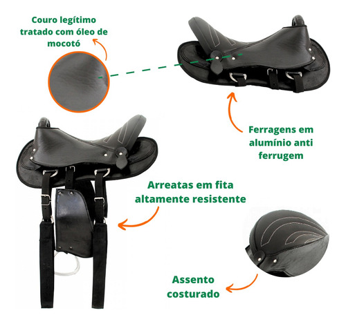Sela Completa Australiana Couro Completa Manta Freio Oferta