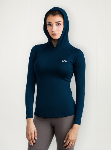Xl Y 2xl Playera Con Gorro Para Mujer Licra Deportiva Gym