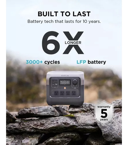 Estación D Energía Portátil Eco Flow 1600w River 2 Pro Usb C