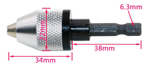 Adaptador De Mandril De Taladro Broca Suministros 0,3-6,0mm