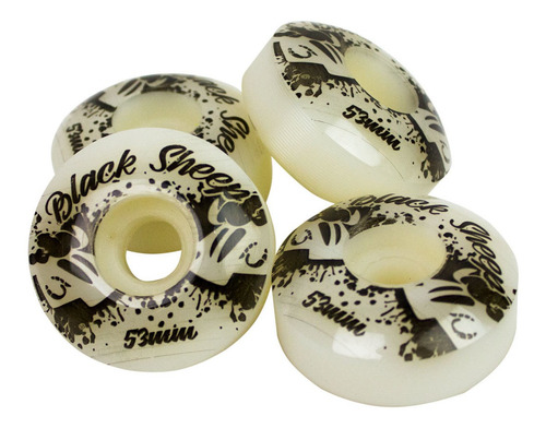 Imagem 3 de 7 de Roda Skate Black Sheep Semi Profissional + Rolamento Brinde