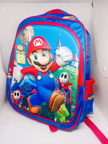 Morral Maleta Escolar Infantil 3d Animado 2 Bolsillos  