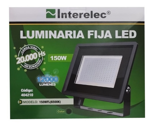 Imagen 2 de 4 de Reflector Proyector Led 150w Exterior Ip65 Fria Interelec