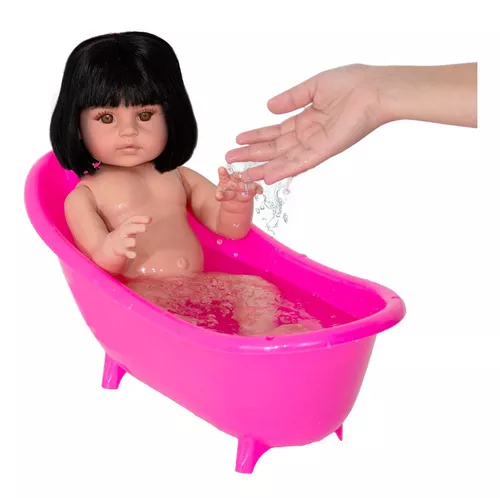 Boneca Reborn Bebe Reborn Menina 100% Silicone + Girafinha