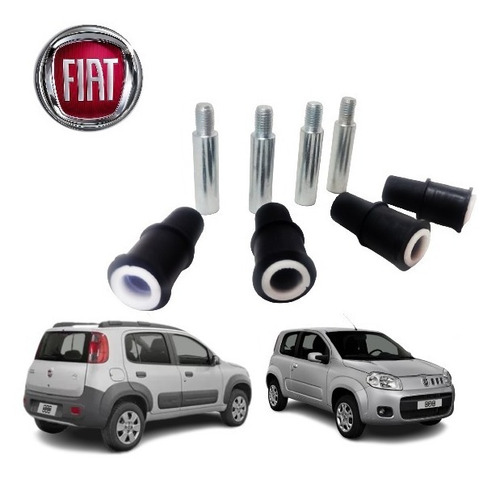 Imagem 9 de 10 de Par Kit Pino Guia Bucha Pinça Freio Fiat Doblo 2001 Até 2020