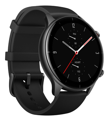 Imagen 1 de 3 de Smartwatch Amazfit Fashion GTR 2e 1.39" caja 46.5mm de aleación de aluminio negra, malla obsidian black de silicona A2023