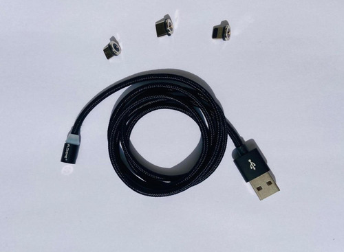 Cargador Magnetico 3 En 1 Micro Usb, Lightning Y Tipo