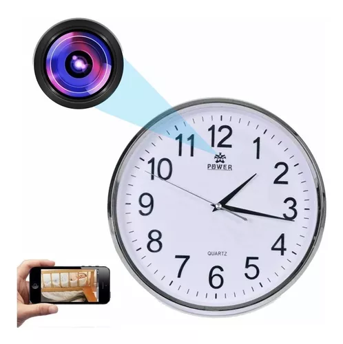 Reloj De Pared Camara Espía Tiempo Real 1080p Wifi