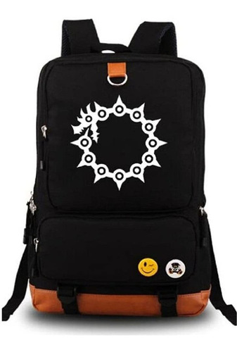 Mochila Luminosa Para Estudiante Computadora Portatil Negro